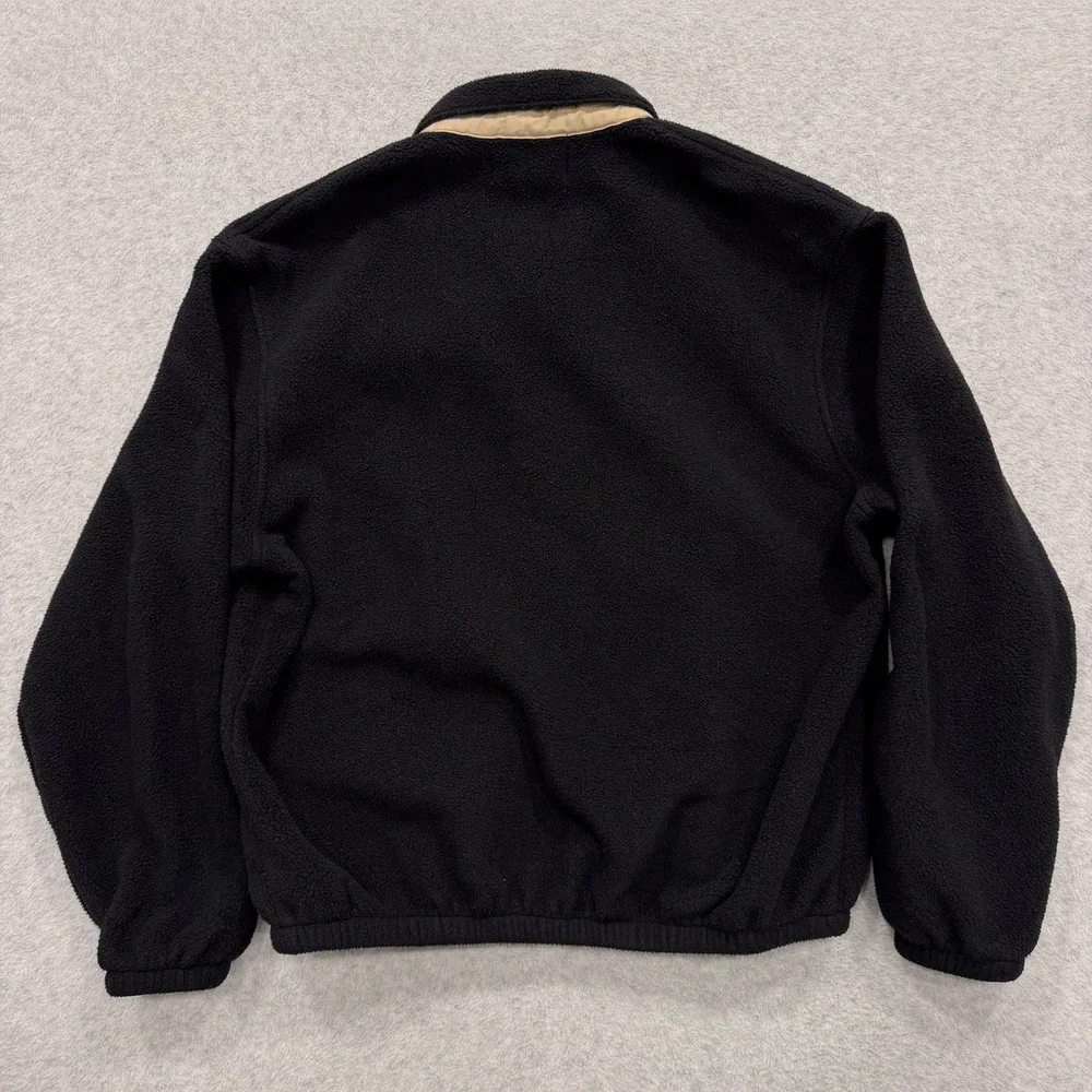 Vintage Polo Ralph Lauren Jacket Mens L Black Fleece Full Zip